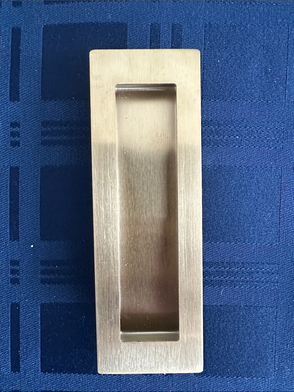 5 Recessed Rectangular Flush Pull Handles — Brushed Gold